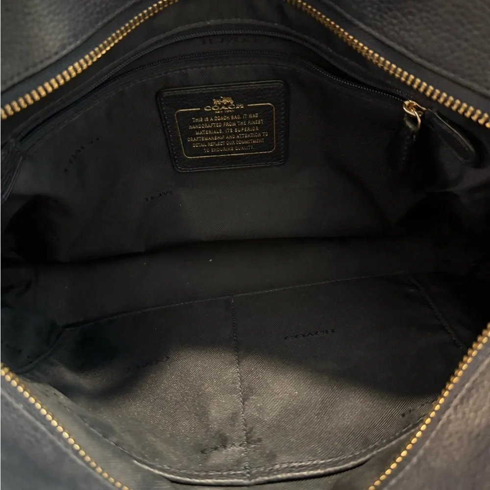 Coach Midnight Blue Leather Tote - Picture 2 of 3